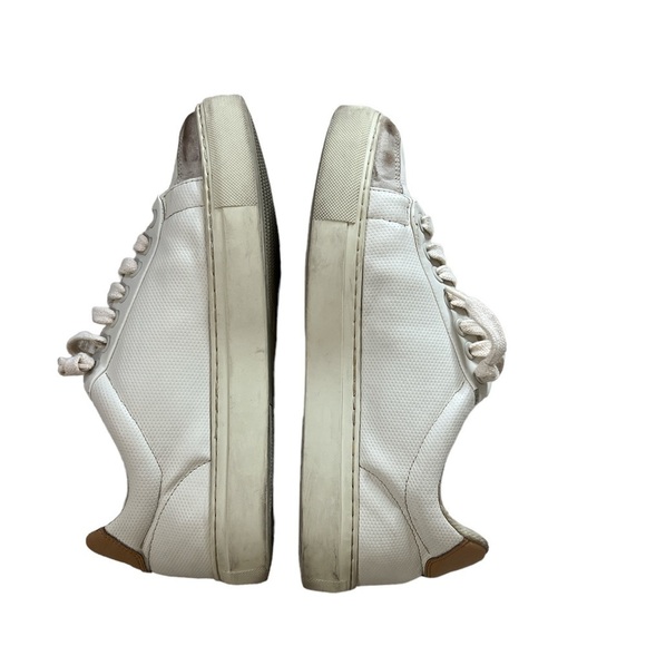 𝅺F- Flamingos Lite Coke White Vegan Distressed Initial Sneakers - Picture 4 of 12